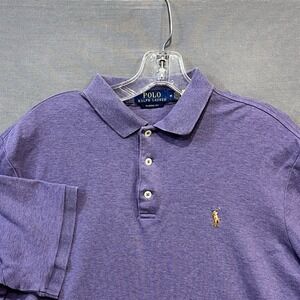 Polo Ralph Lauren Shirt Mens Medium Purple Classic Fit Polo Flesh Pony Preppy